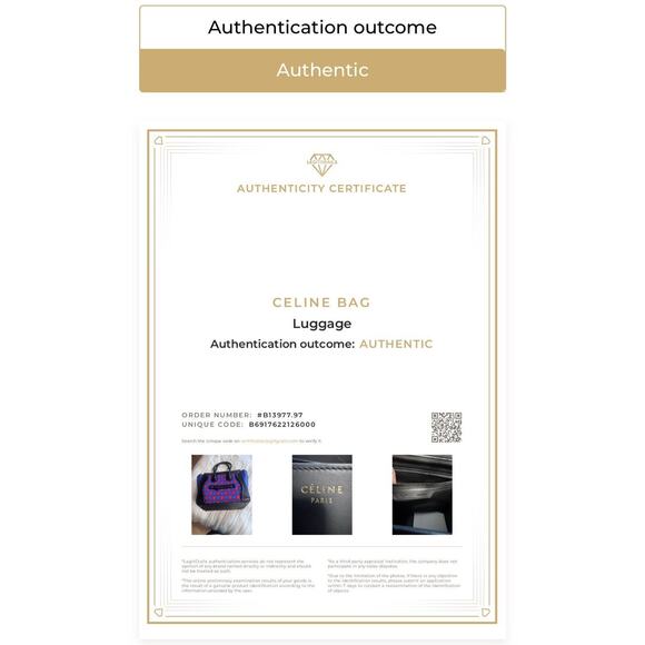 Celine Luggage Mini Tote - Limited Edition Hard To Find Black, Red And Blue - Picture 14 of 14